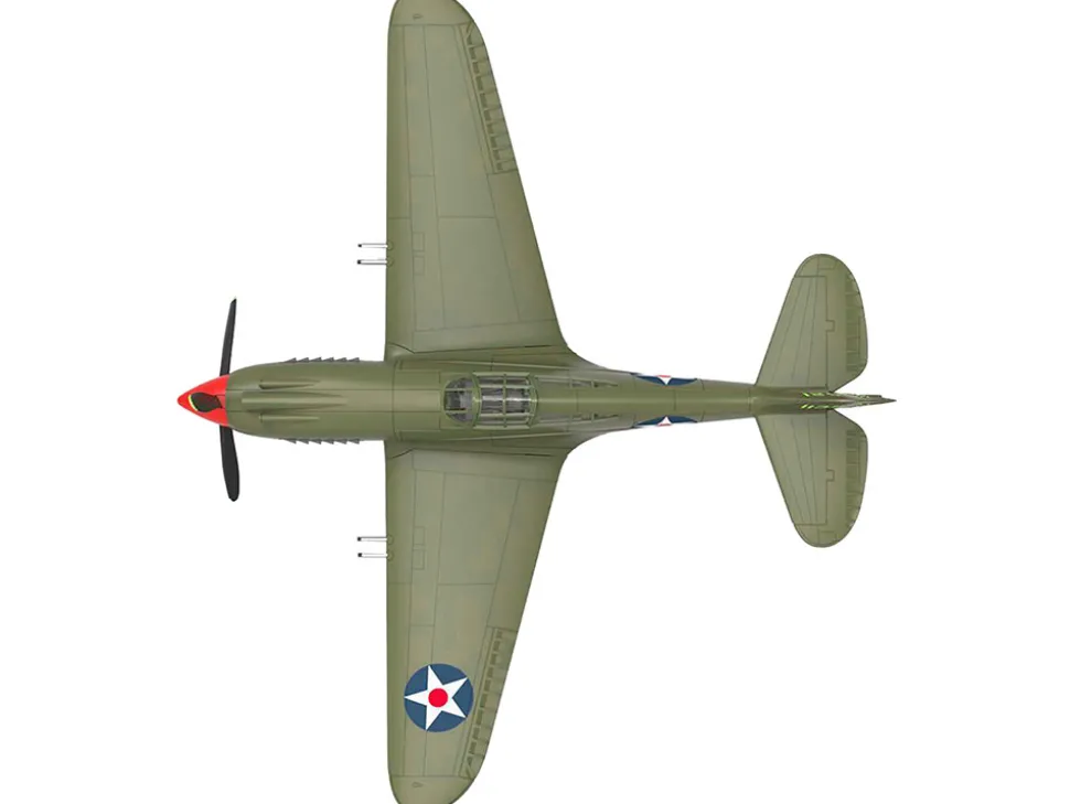 Curtiss P-40B Warhawk Aircraft "Hawaii" (1945) United States Army Air Forces "Planes of World War II" Series 1/72 Diecast Model Airplane by Luppa