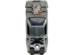 DeLorean DMC Time Machine Brushed Metal Train Wheel Version Back to the Future Part III 1990 Movie Hollywood Rides Series 1/32 Diecast Model Car Jada 34786