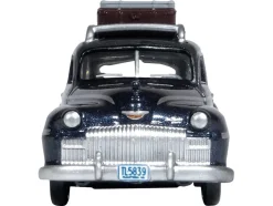 1946 DeSoto Suburban Roof Rack Luggage Butterfly Blue Metallic Crystal Gray Top 1/87 HO Scale Diecast Model Car Oxford Diecast 87DS46004