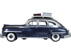 1946 DeSoto Suburban Roof Rack Luggage Butterfly Blue Metallic Crystal Gray Top 1/87 HO Scale Diecast Model Car Oxford Diecast 87DS46004