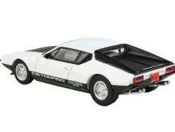 1972 De Tomaso Pantera White and Black 1/64 Diecast Model Car by Paragon Models