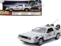 DMC DeLorean Time Machine Brushed Metal (Frost Version) with Lights
