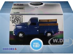 1948 Dodge B-1B Pickup Truck Waterway Blue 1/87 (HO) Scale Diecast Model Car by Oxford Diecast