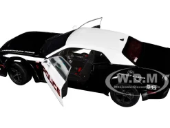 2023 Dodge Challenger Demon "Police" Black and White 1/18 Diecast Model Car by Solido