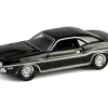 1970 Dodge Challenger R/T 440 Black with White Stripes "Barrett-Jackson" Series 15 1/64 Diecast Model Car by Greenlight