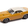 1971 Dodge Challenger R/T Butterscotch with White Top and Interior "Classic Gold Collection" 1/64 Diecast Model Car by Johnny Lightning