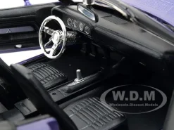 1970 Dodge Challenger R/T Convertible Purple1/24 Diecast Model Car Maisto 31264