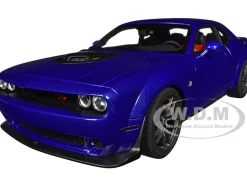 2022 Dodge Challenger R T Scat Pack Widebody Indigo Blue 1/18 Model Car Autoart 71772