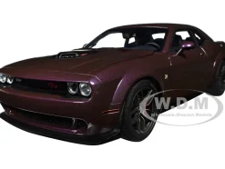 2022 Dodge Challenger R/T Scat Pack Widebody Hellraisin Purple Metallic 1/18 Model Car Autoart 71771