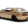 2012 Dodge Challenger SRT8 Gold Metallic with Black Hood Pink Slips Series 1/32 Diecast Model Car Jada 34855