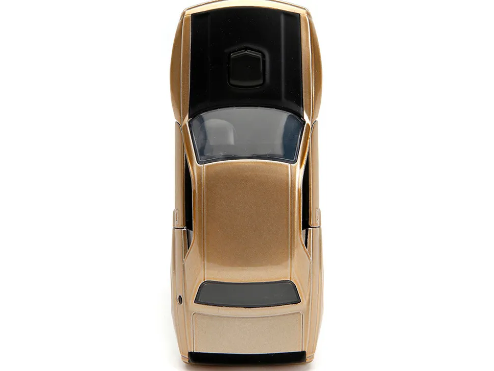 2012 Dodge Challenger SRT8 Gold Metallic with Black Hood Pink Slips Series 1/32 Diecast Model Car Jada 34855