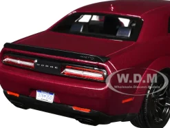 2018 Dodge Challenger SRT Hellcat Widebody Burgundy Metallic Die-Cast Collection Series 1/24 Diecast Model Car Motormax 79350