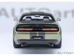2022 Dodge Challenger SRT Jailbreak F8 Green with Carbon Stripes 1/18 Model Car by Autoart