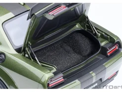 2022 Dodge Challenger SRT Jailbreak F8 Green with Carbon Stripes 1/18 Model Car by Autoart