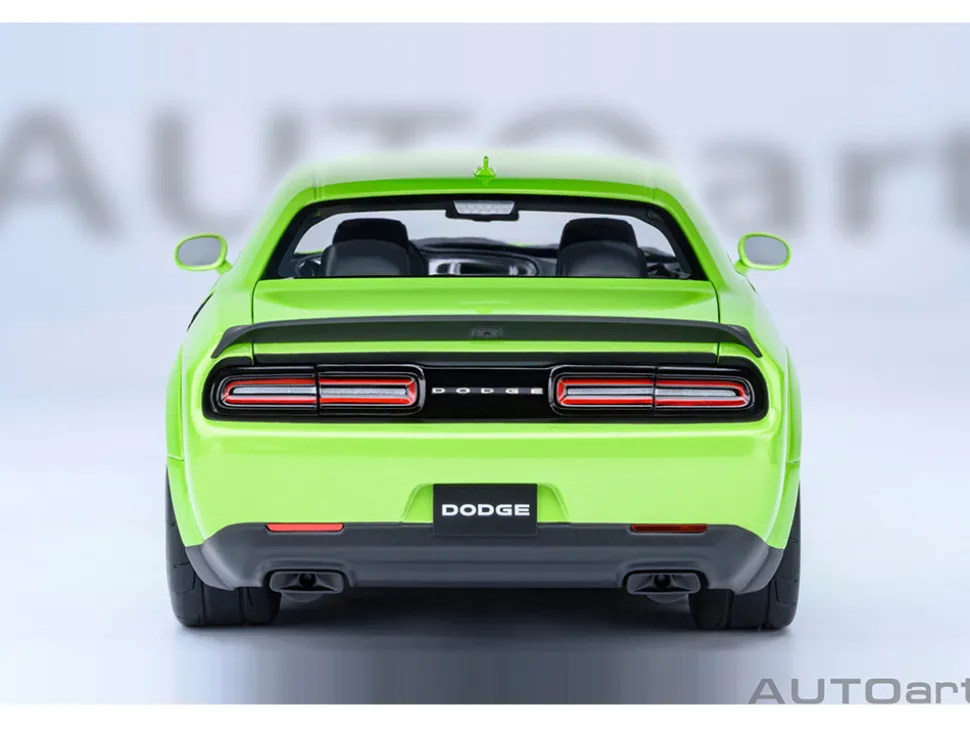 2023 Dodge Challenger SRT Super Stock Sublime Green 1/18 Model Car by Autoart