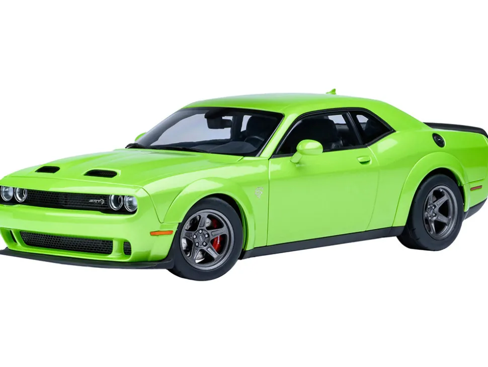 2023 Dodge Challenger SRT Super Stock Sublime Green 1/18 Model Car by Autoart