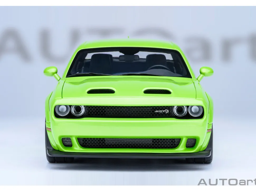 2023 Dodge Challenger SRT Super Stock Sublime Green 1/18 Model Car by Autoart