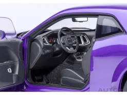 2023 Dodge Challenger SRT Super Stock Plum Crazy Purple 1/18 Model Car by Autoart