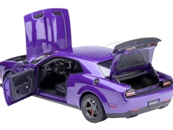 2023 Dodge Challenger SRT Super Stock Plum Crazy Purple 1/18 Model Car by Autoart