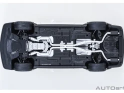 2023 Dodge Challenger SRT Super Stock Knuckle White with Carbon Stripes 1/18 Model Car by Autoart