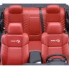 2023 Dodge Challenger SRT Super Stock Pitch Black with Red Interior 1/18 Model Car by Autoart