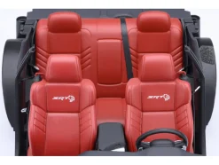 2023 Dodge Challenger SRT Super Stock Pitch Black with Red Interior 1/18 Model Car by Autoart