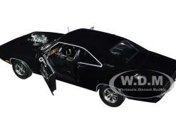 1970 Dodge Charger Blown Engine Black Artisan Collection Series 1/18 Diecast Model Car Greenlight 19122