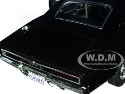 1970 Dodge Charger Blown Engine Black Artisan Collection Series 1/18 Diecast Model Car Greenlight 19122