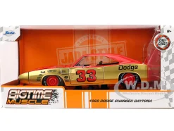 1969 Dodge Charger Daytona #33 Red and Gold Metallic with Graphics