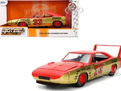 1969 Dodge Charger Daytona #33 Red and Gold Metallic with Graphics