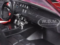 1969 Dodge Charger Daytona Red Fast & Furious 7 2015 Movie 1/24 Diecast Model Car Jada 97060