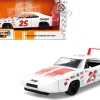 1969 Dodge Charger Daytona #25 White with Red Stripes "Bigtime Muscle" Series 1/24 Diecast Model Car by Jada
