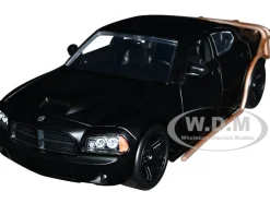2006 Dodge Charger Matt Black Outer Cage Fast & Furious Movie 1/24 Diecast Model Car Jada 2006 Dodge Charger Matt Black Outer Cage Fast & Furious Movie 1/24 Diecast Model Car Jada 33373