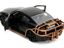 2006 Dodge Charger Matt Black with Outer Cage Fast & Furious Series 1/32 Diecast Model Car Jada 33374