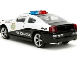 2006 Dodge Charger Police Black and White Policia Civil Fast & Furious Series 1/32 Diecast Model Car by Jada 33666