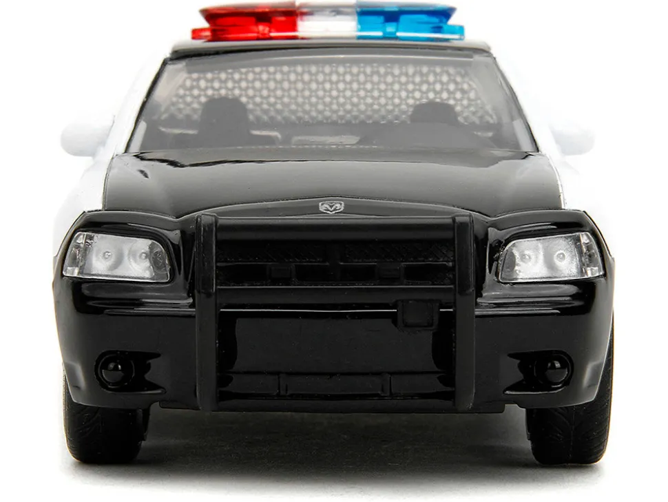 2006 Dodge Charger Police Black and White Policia Civil Fast & Furious Series 1/32 Diecast Model Car by Jada 33666