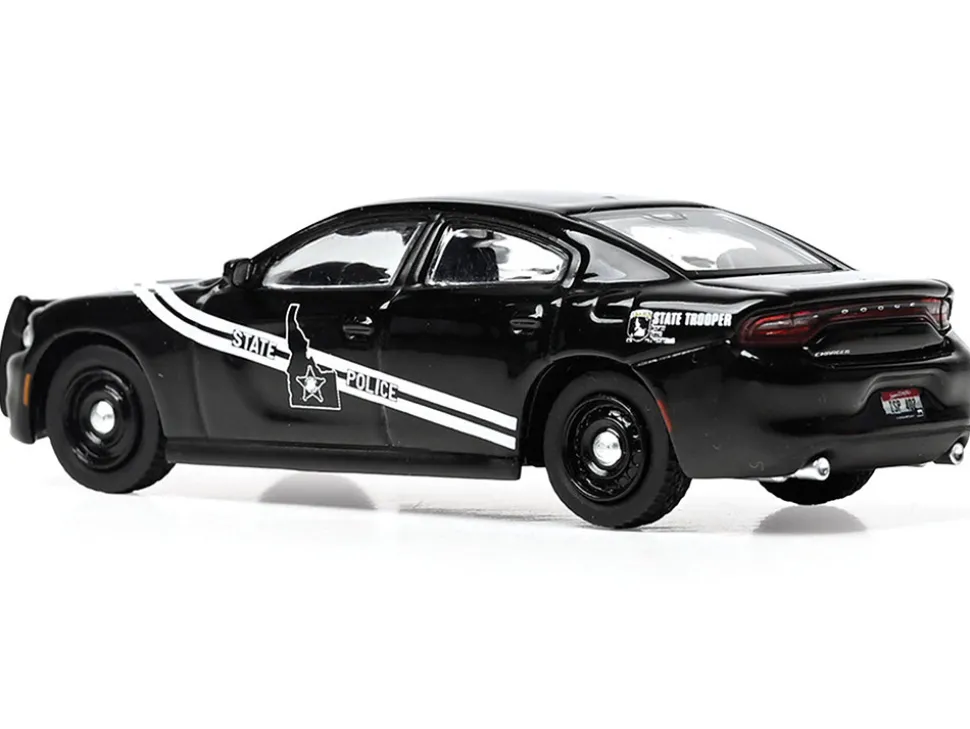 2023 Dodge Charger Pursuit "Idaho State Police" Black with White Stripes 1/64 Diecast Model by IXO Models