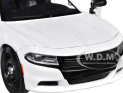 2023 Dodge Charger Pursuit Police Car White "Custom Builder's Kit - Law Enforcement and Public Service" Series 1/24 Diecast Model Car by Motormax