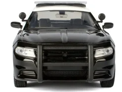 2023 Dodge Charger Pursuit Police Car "LAPD (Los Angeles Police Department)" Black and White "Law Enforcement and Public Service" Series 1/24 Diecast Model Car by Motormax