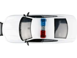 2023 Dodge Charger Pursuit Police Car Unmarked White with Flashing Light Bar, Front and Rear Lights and 2 Sounds "Builder's Kit" 1/24 Diecast Model Car by Motormax