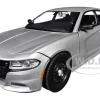 2023 Dodge Charger Pursuit Police Car Silver Metallic "Custom Builder's Kit - Law Enforcement and Public Service" Series 1/24 Diecast Model Car by Motormax