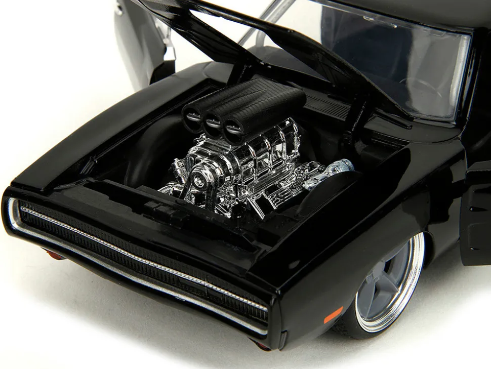1970 Dodge Charger R/T Black "Fast X" (2023) Movie "Fast & Furious" Series 1/24 Diecast Model Car by Jada