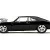 Dodge Charger R/T Black with Dom Diecast Figure "Fast & Furious" (2009) Movie "Hollywood Rides" Series 1/24 Diecast Model Car by Jada
