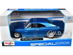 1969 Dodge Charger R/T Hemi Blue 1/25 Diecast Model Car Maisto 31256