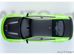 Dodge Charger Scat Pack Widebody Sublime Green with Matt Black Hood and Top 1/18 Model Car by Autoart