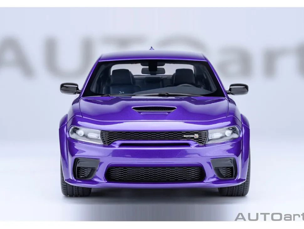 Dodge Charger Scat Pack Widebody Plum Crazy Purple Metallic 1/18 Model Car by Autoart