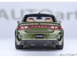 Dodge Charger SRT Hellcat Redeye F8 Green Metallic with Matt Black Top 1/18 Model Car by Autoart