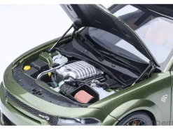 Dodge Charger SRT Hellcat Redeye F8 Green Metallic with Matt Black Top 1/18 Model Car by Autoart