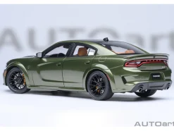 Dodge Charger SRT Hellcat Redeye F8 Green Metallic with Matt Black Top 1/18 Model Car by Autoart