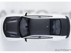 Dodge Charger SRT Hellcat Redeye Knuckle White with Matt Black Hood and Top 1/18 Model Car by Autoart